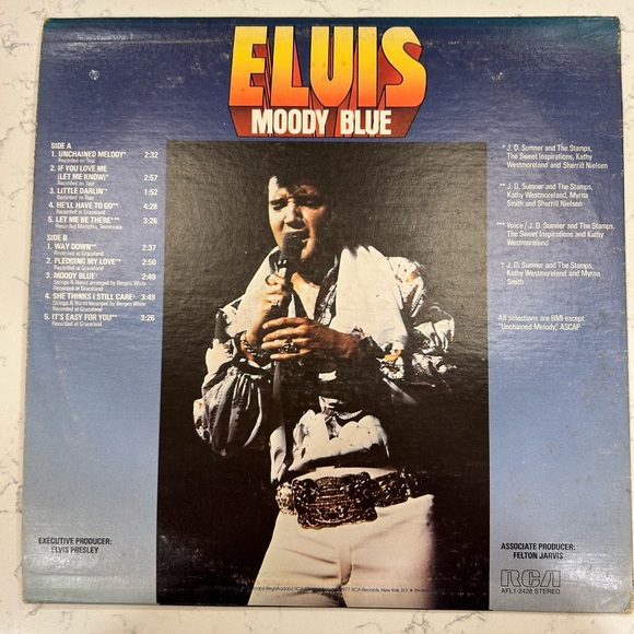 Elvis Presley Moody Blue vinyl record. 💿 - Picture 2 of 8